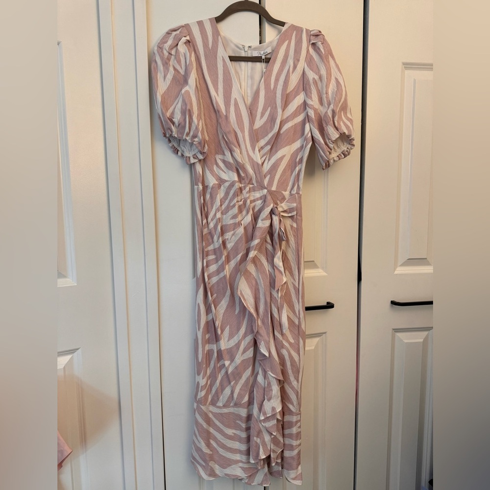 NWT. Parker Dusty Rose Animal Print Dress